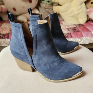 A Rider Girl Blue Ankle Boots Size 7